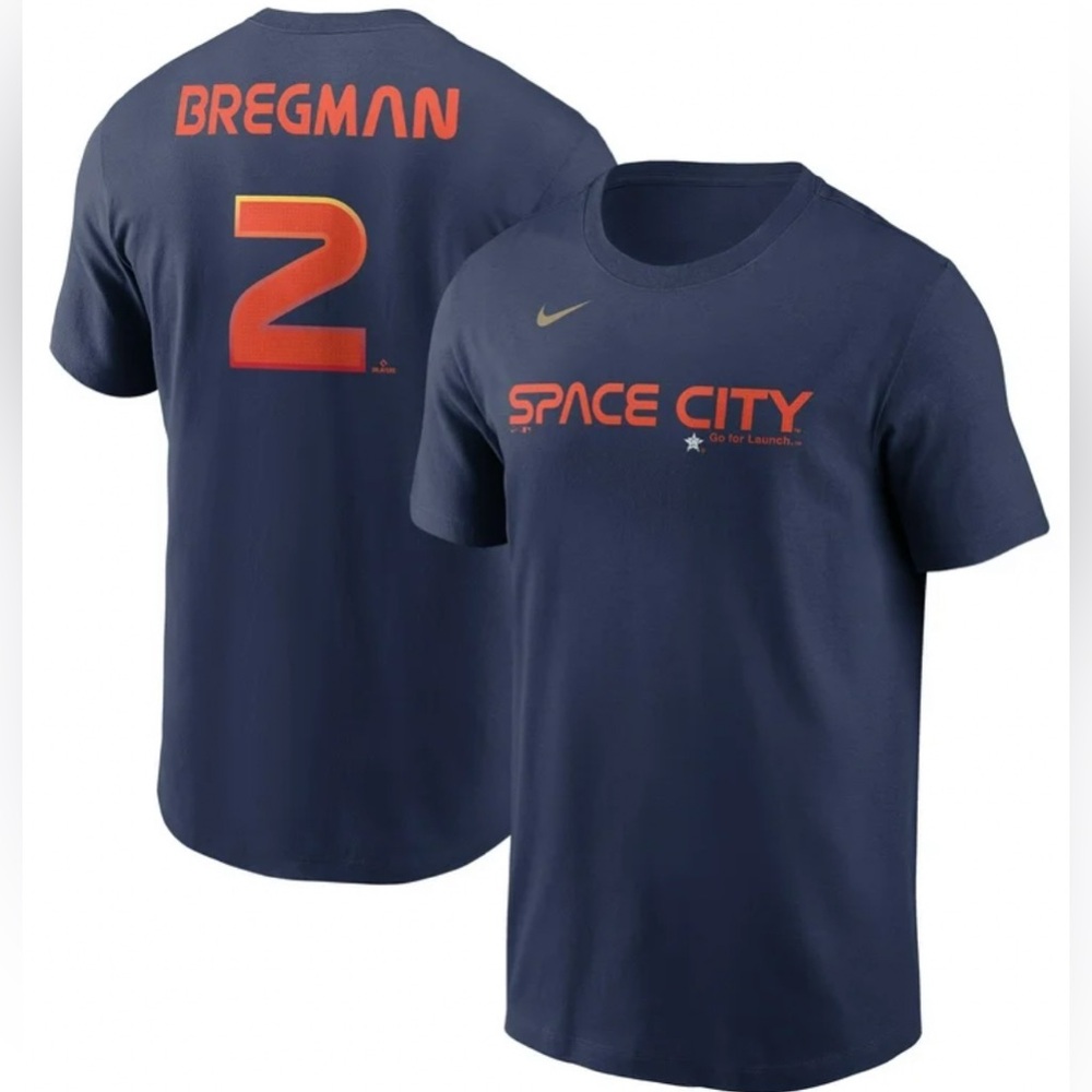 Nike Authentic Houston Astros City Connect Baseball MLB Space T-Shirt Men’s Sz M